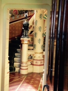 Base of the staircase in the Gothic revival house at Cardiff Castle