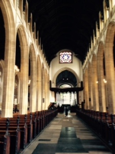 St Mary's Parish church nave to sanctuary 213feet, the longest parish church in England in Bury St Edmunds